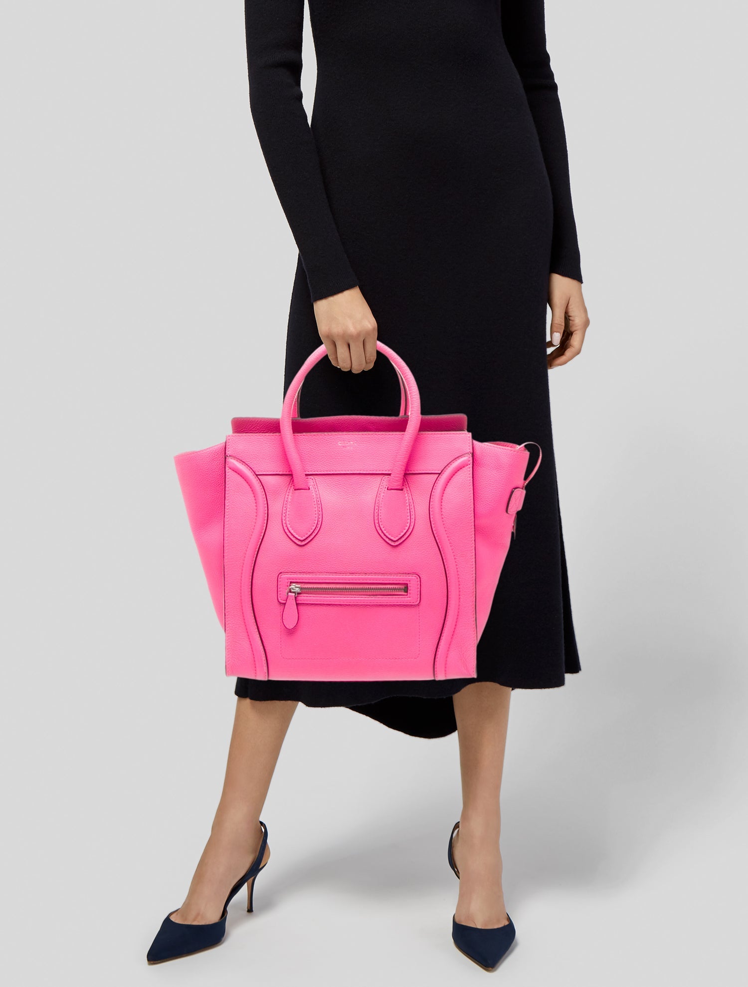 Celine Leather Luggage Micro