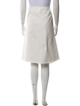 Celine Raw-Edge Trim Knee-Length Skirt