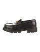 Celine Leather Fringe Trim Accent Loafers