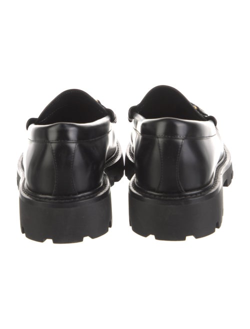 Celine Leather Fringe Trim Accent Loafers