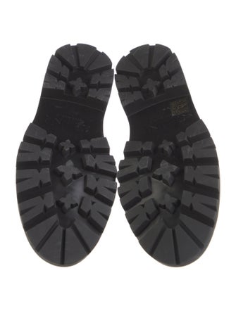 Celine Leather Fringe Trim Accent Loafers