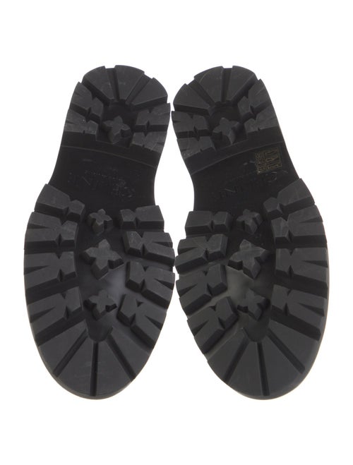 Celine Leather Fringe Trim Accent Loafers