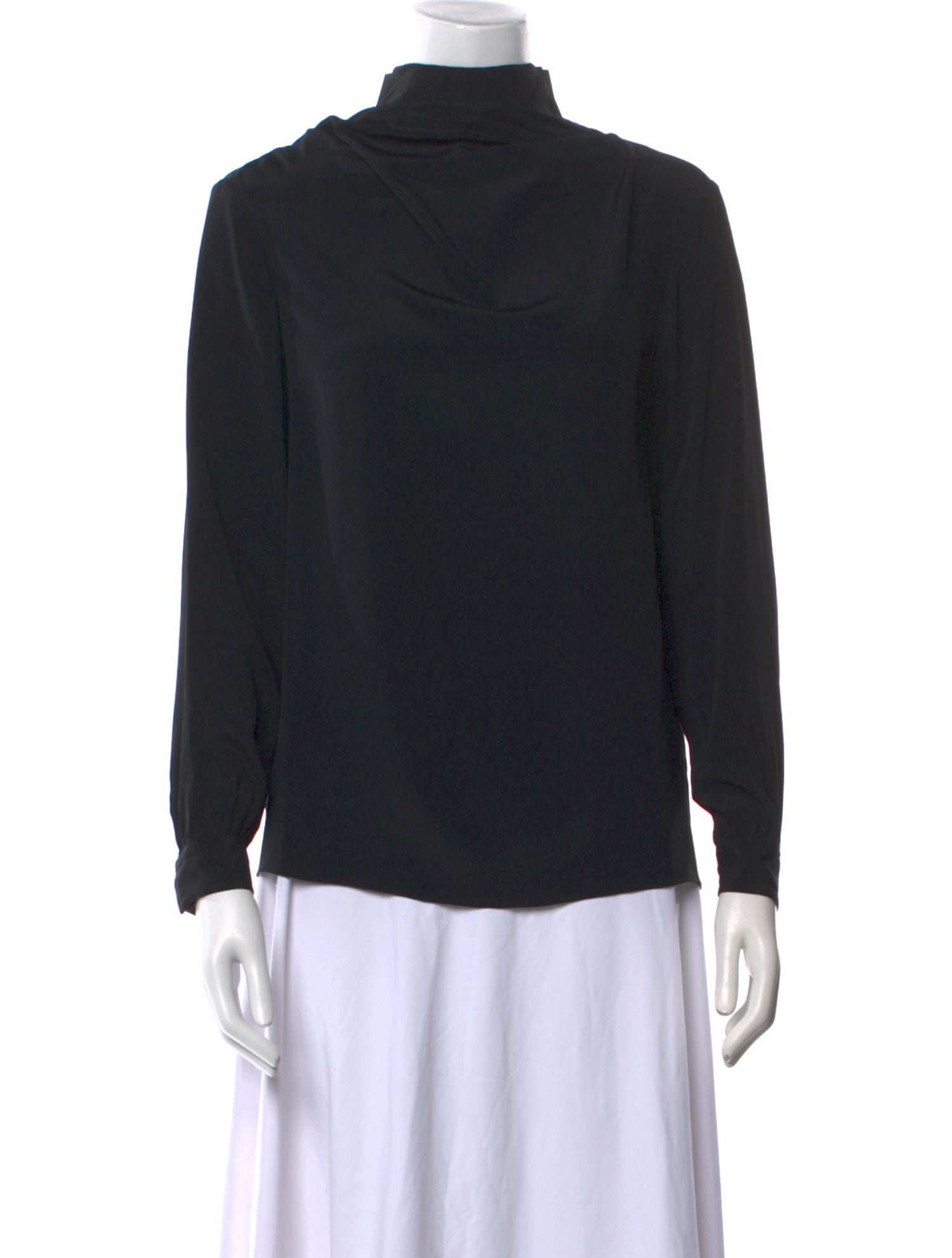 Celine Silk Cowl Neck Sweatshirt