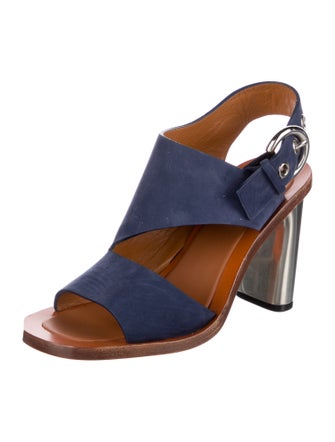 Celine Suede Slingback Sandals
