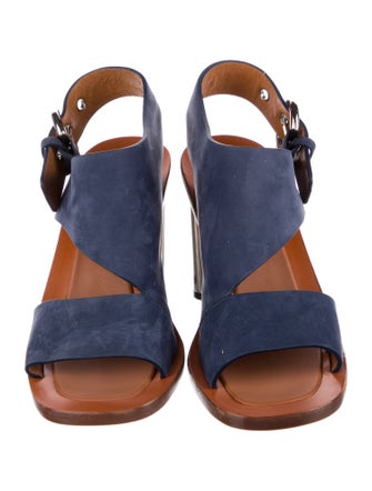Celine Suede Slingback Sandals