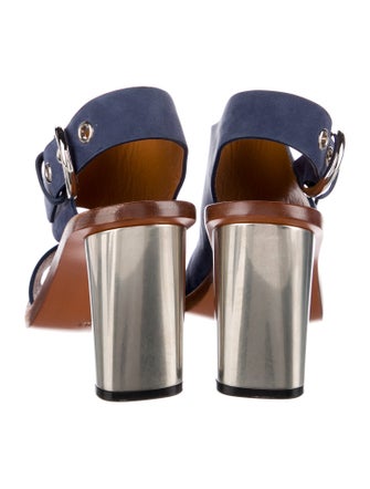 Celine Suede Slingback Sandals