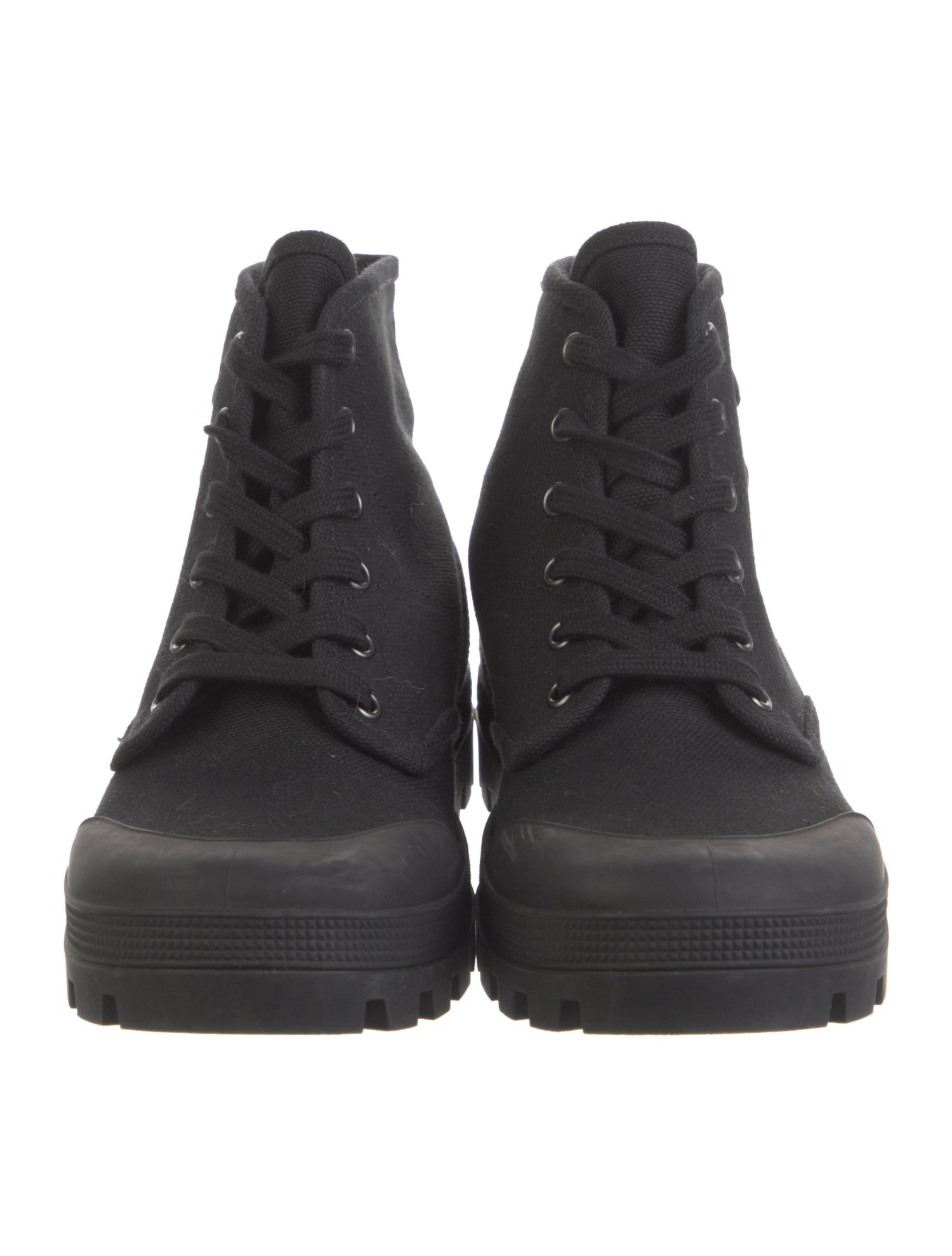 Celine Canvas Combat Boots