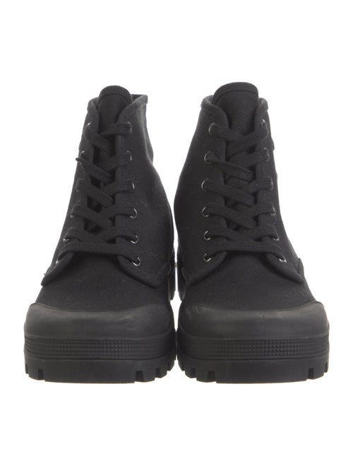 Celine Canvas Combat Boots