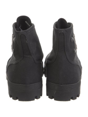 Celine Canvas Combat Boots