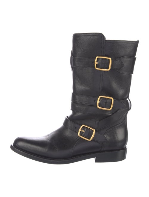 Celine Leather Moto Boots