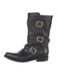 Celine Leather Moto Boots