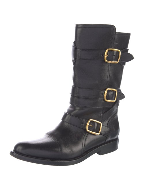 Celine Leather Moto Boots