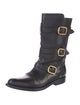 Celine Leather Moto Boots