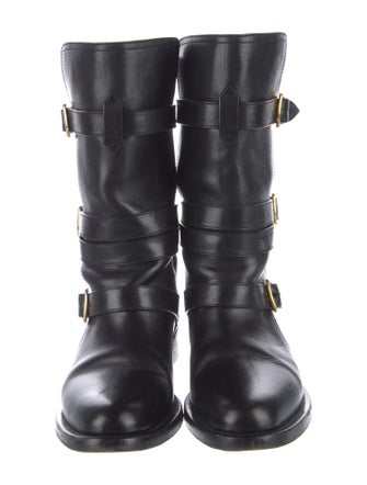Celine Leather Moto Boots