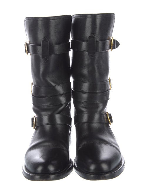 Celine Leather Moto Boots