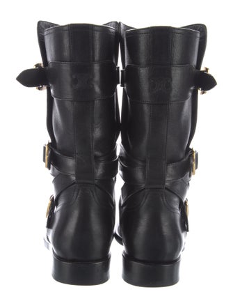 Celine Leather Moto Boots