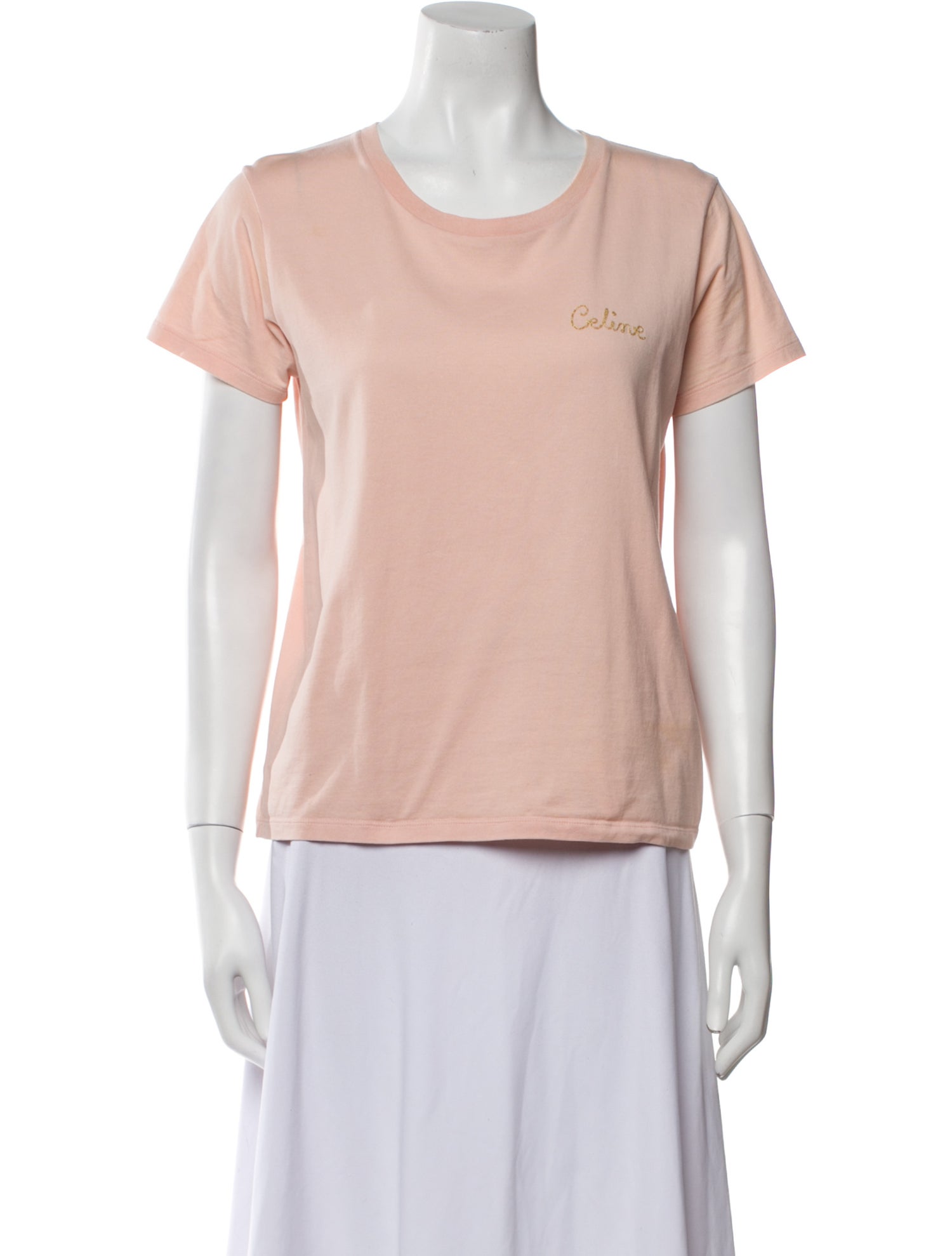 Celine Scoop Neck Short Sleeve T-Shirt