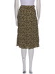 Celine Floral Print Knee-Length Skirt