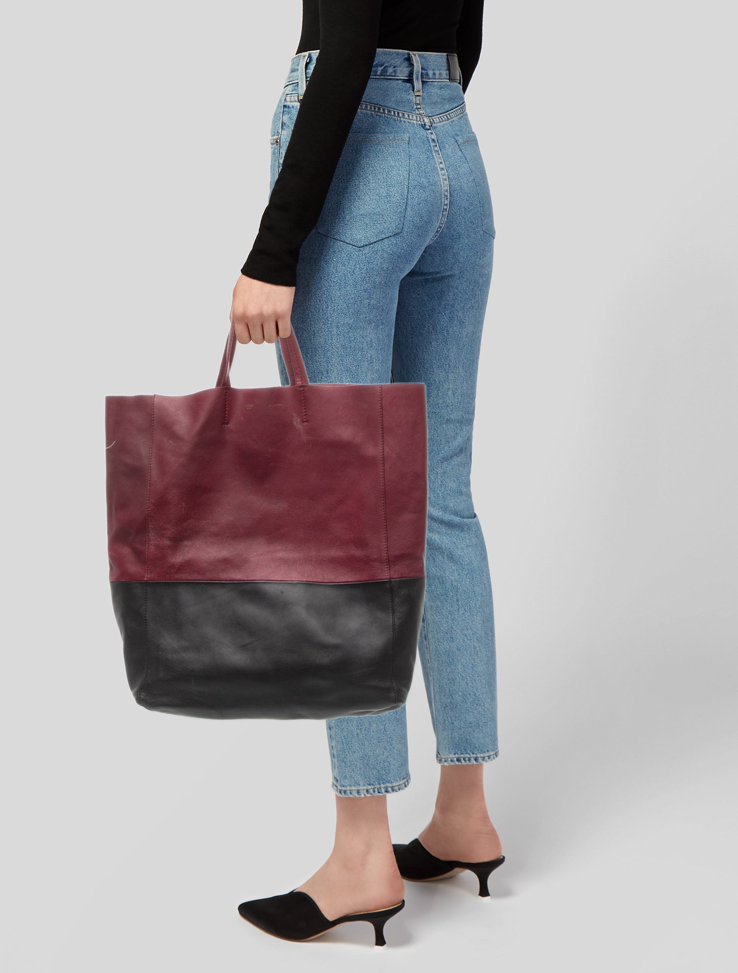 Celine Leather Vertical Cabas