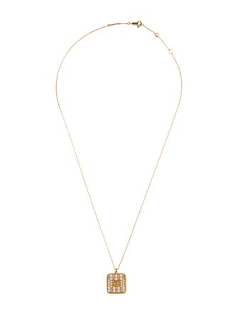 Celine Strass Triomphe Nightfall Pendant Necklace