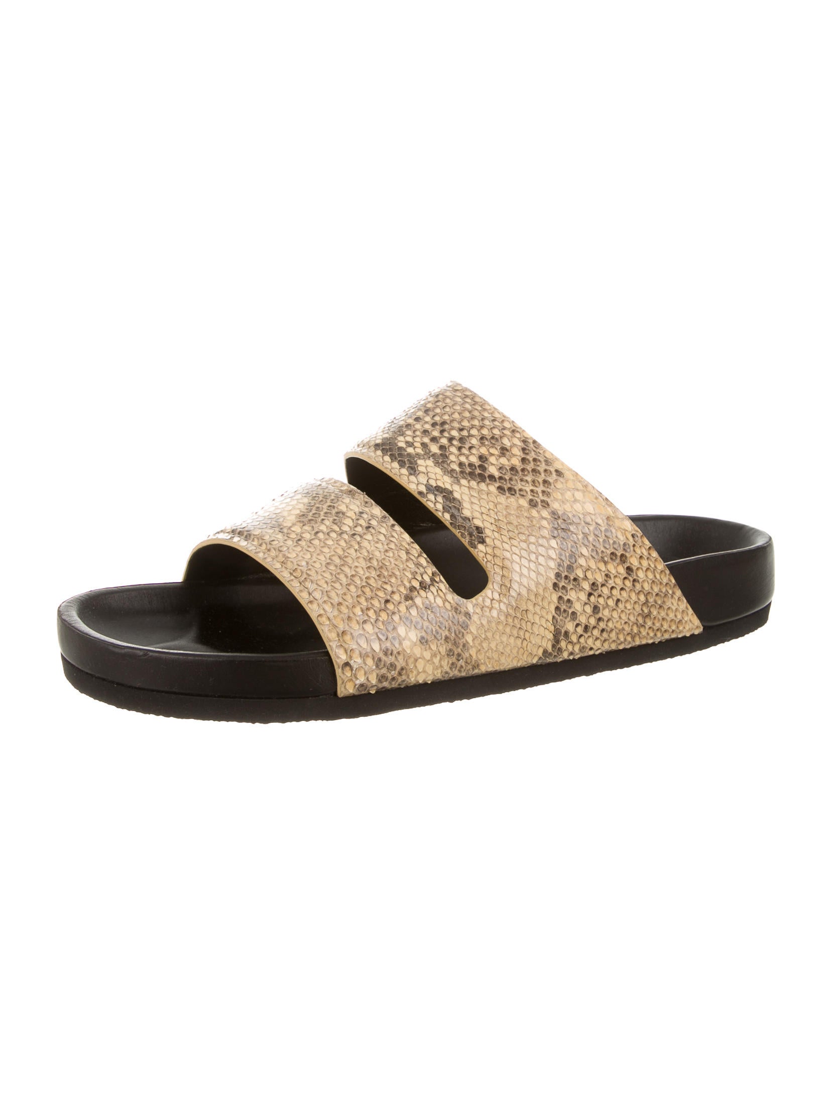 Celine Céline Python Slide Sandals w/ Tags - Neutrals Sandals, Shoes ...