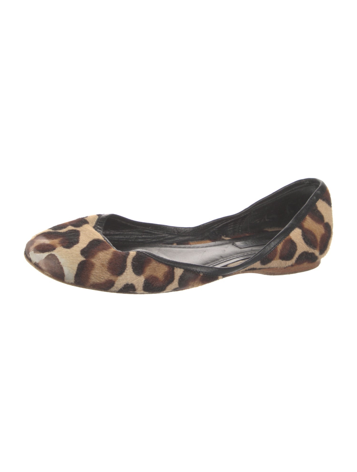 Celine Ponyhair Animal Print D'Orsay Flats