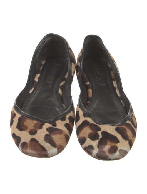 Celine Ponyhair Animal Print D'Orsay Flats