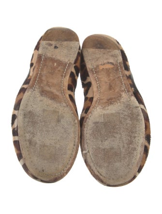 Celine Ponyhair Animal Print D'Orsay Flats