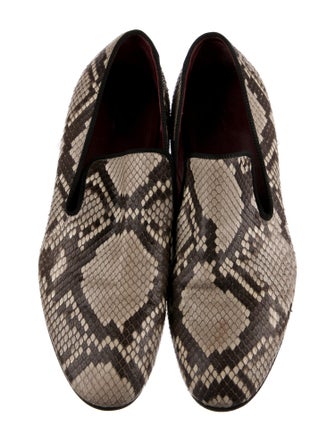 Celine Python Animal Print Loafers