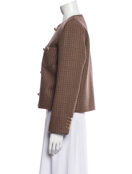 Celine Wool Houndstooth Print Evening Jacket