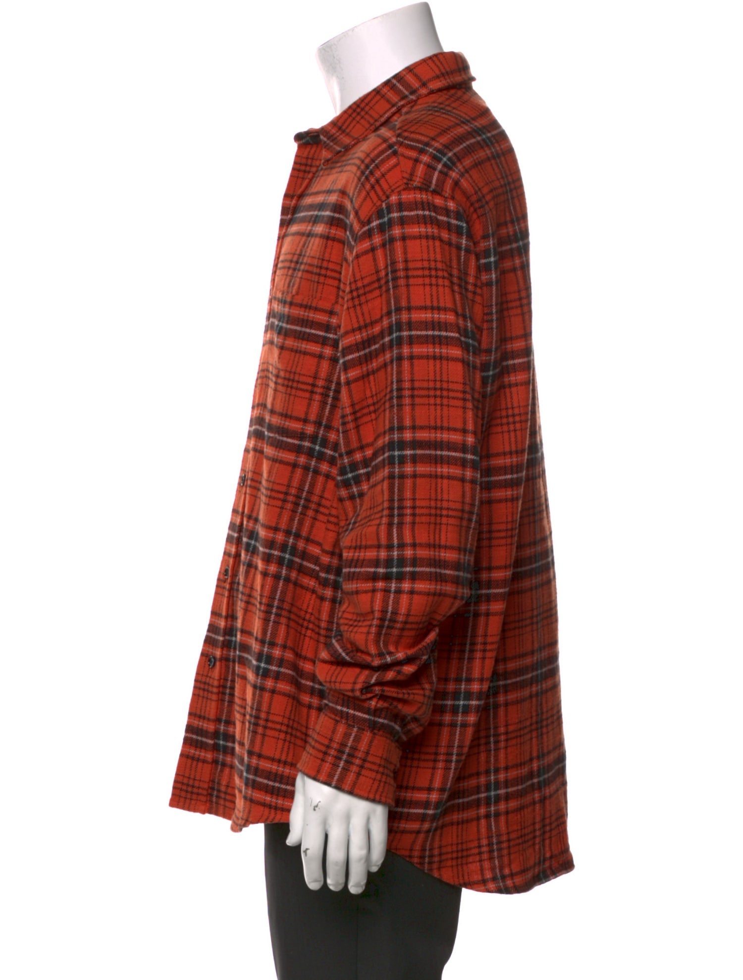 Celine Plaid Print Long Sleeve Shirt