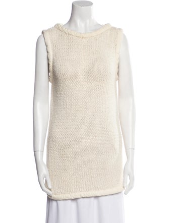 Celine Bateau Neckline Sleeveless Tunic