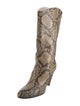 Celine Snakeskin Animal Print Western Boots