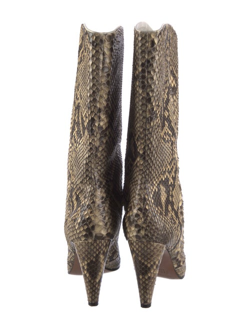 Celine Snakeskin Animal Print Western Boots