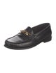 Celine Leather Chain-Link Accents Loafers