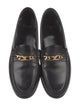 Celine Leather Chain-Link Accents Loafers