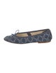Celine Triomphe Denim Ballet Flats