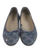 Celine Triomphe Denim Ballet Flats