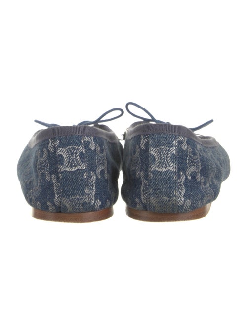 Celine Triomphe Denim Ballet Flats