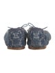 Celine Triomphe Denim Ballet Flats