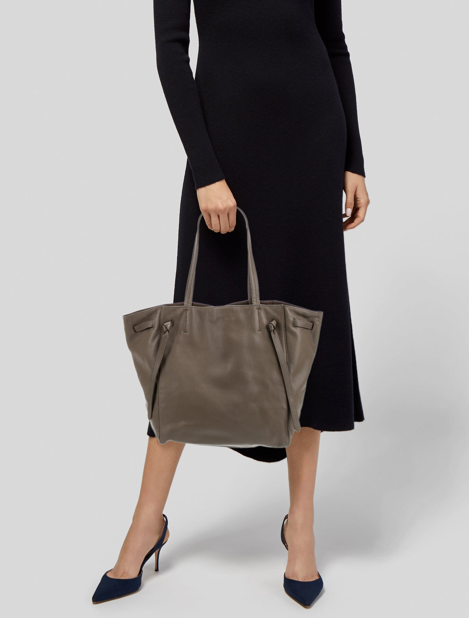 Celine Leather Cabas Phantom w/Belt Small