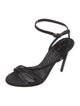 Celine Patent Leather Grosgrain Trim Sandals