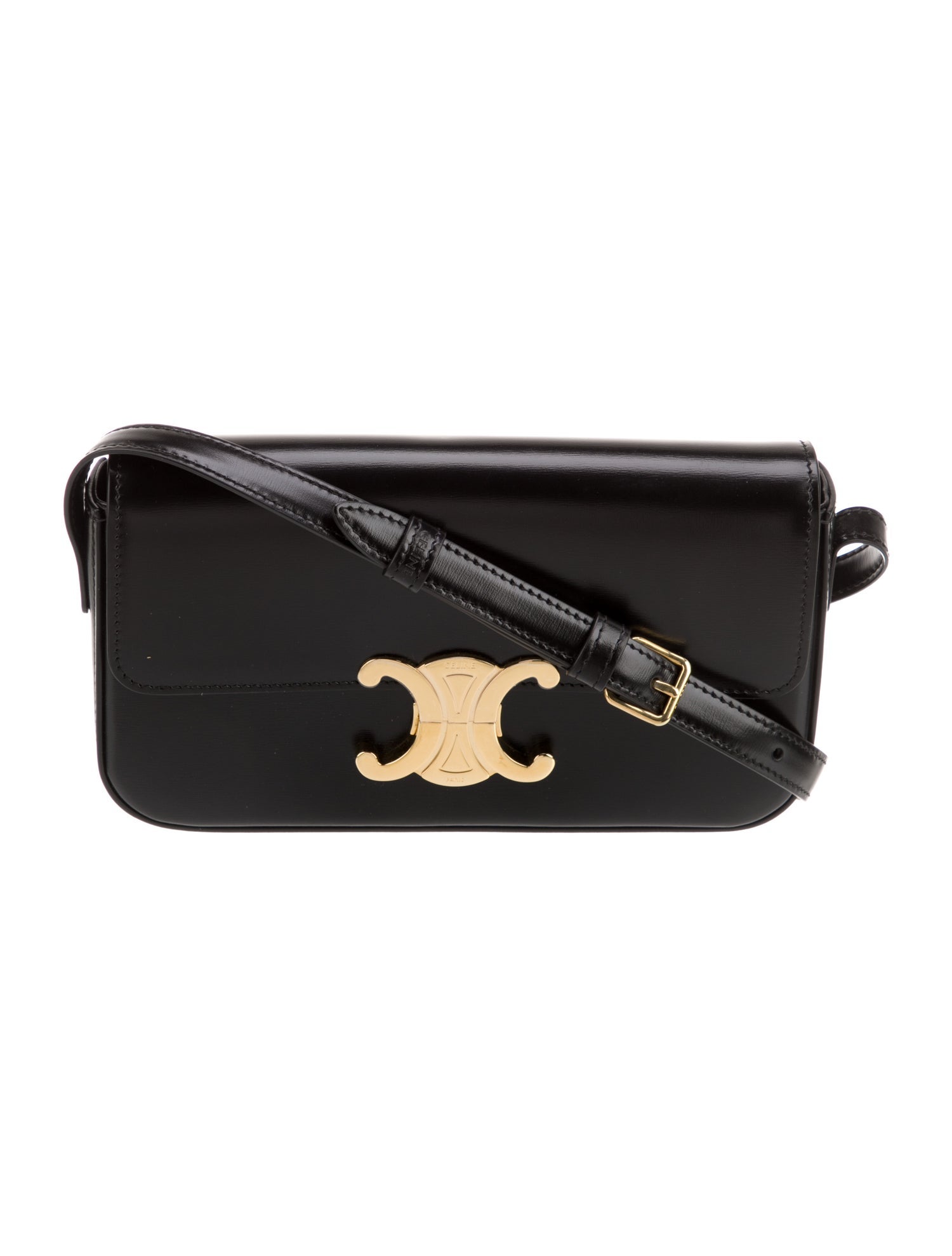 Celine Triomphe Pre-Owned 2021 Shiny Calfskin Claude shoulder bag 2022 w/ Tags