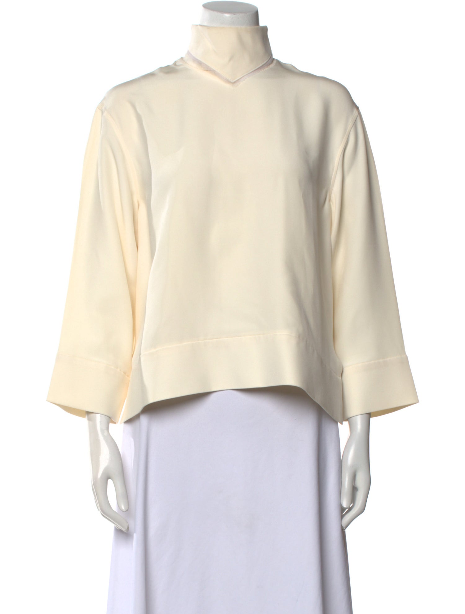 Celine Silk Mock Neck Sweatshirt