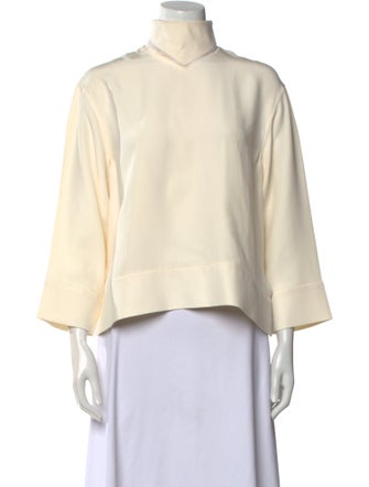 Celine Silk Mock Neck Sweatshirt