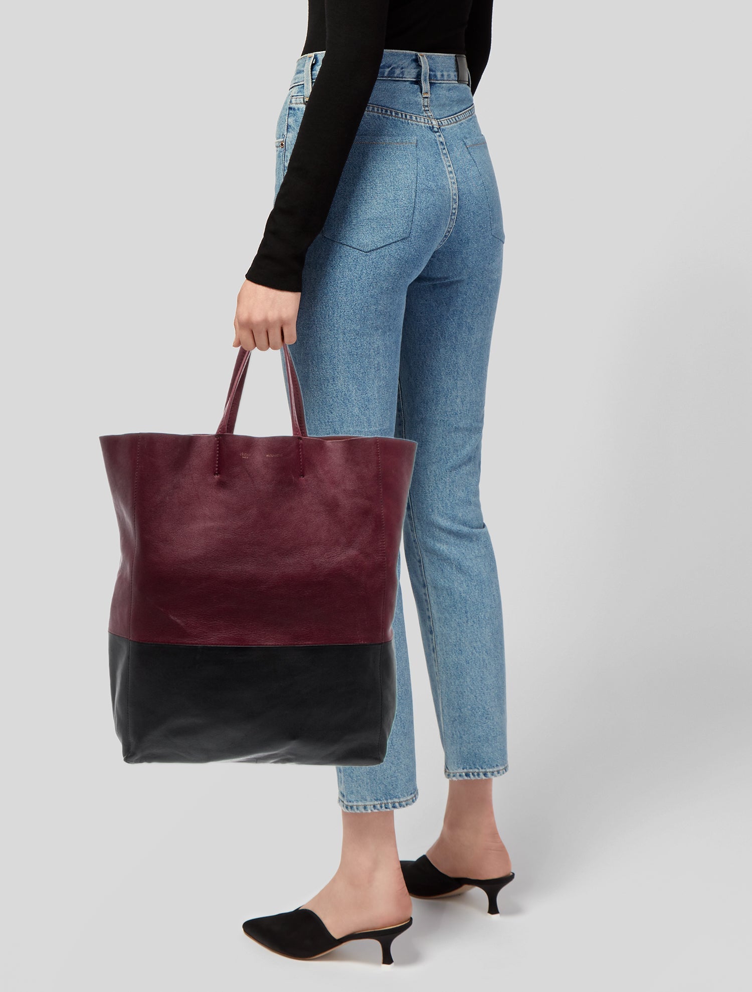 Celine Leather Vertical Cabas