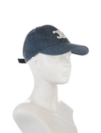 Celine Denim Triomphe Baseball Cap