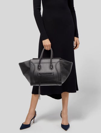 Celine Leather Luggage Phantom Medium