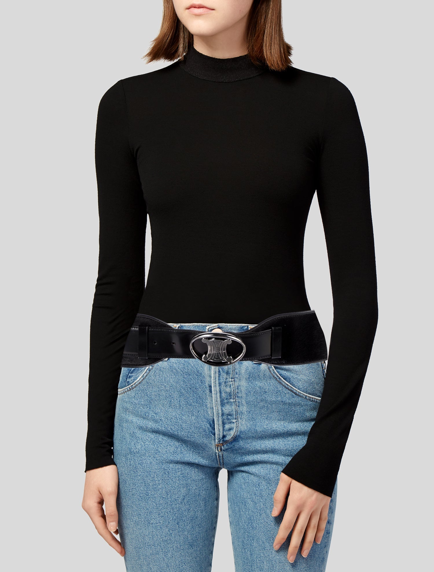 Celine Wide Ponyhair Belt
