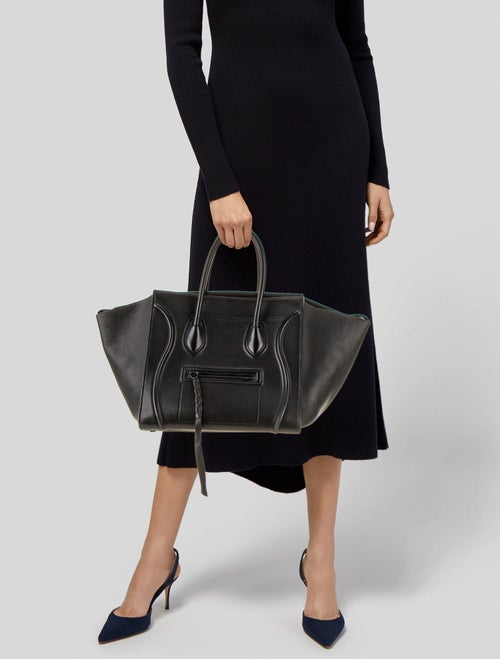 Celine Leather Luggage Phantom Medium